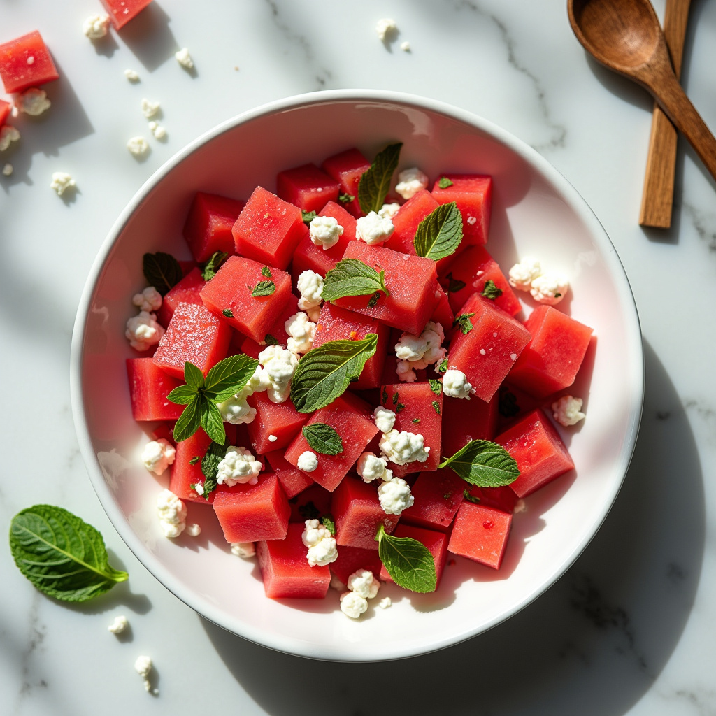 Watermelon Feta Mint Salad